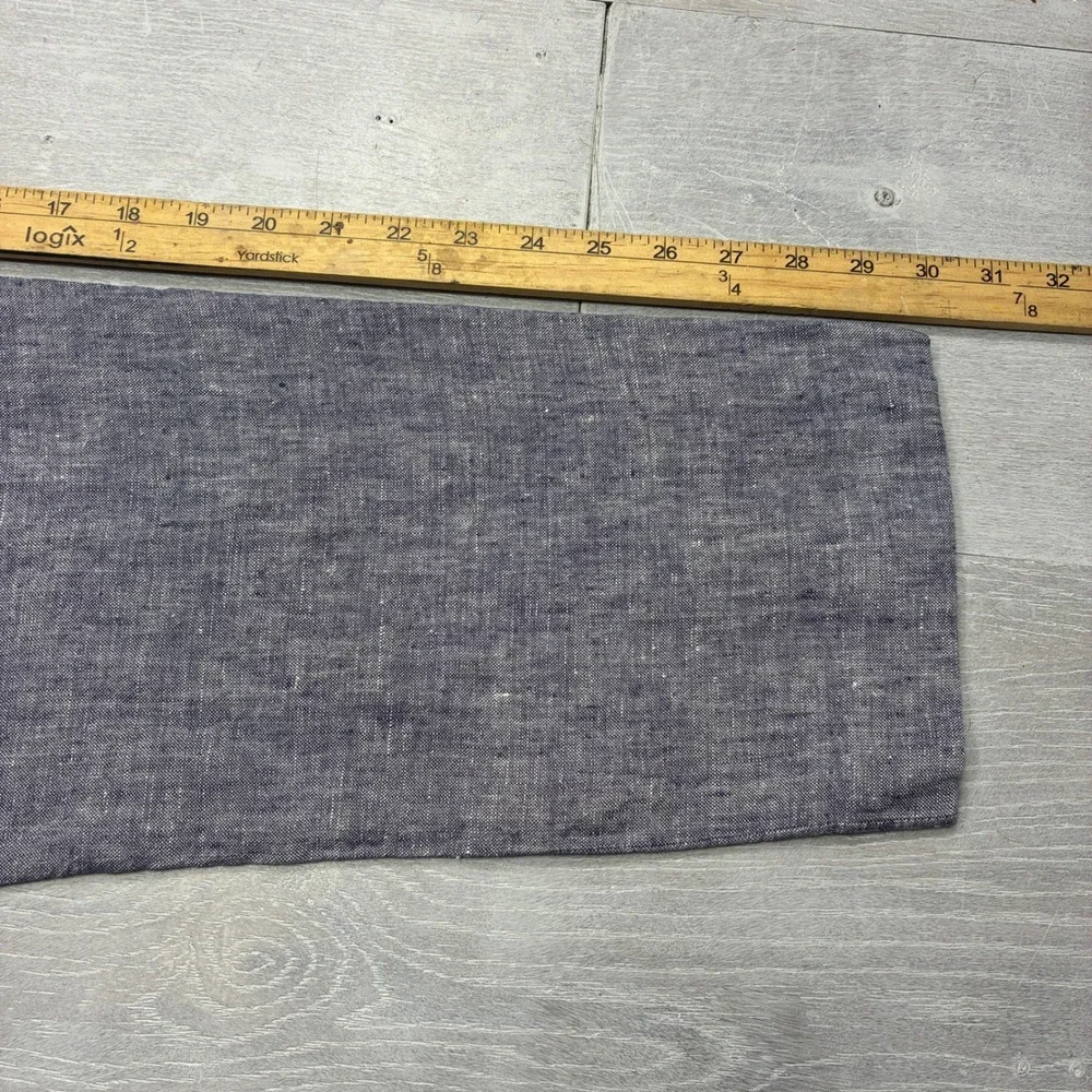 J.Crew Thompson Slim Fit Pants Mens 33x30 Blue 100% Linen Chambray Summer Dress